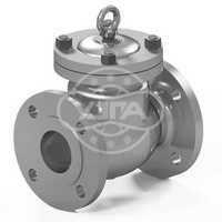 Клапан обратный поворотный фланцевый Dn800 Pn40 20ГЛ 19лс53нж